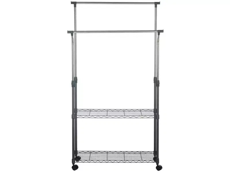 Double Rod Clothes Rack, Chrome