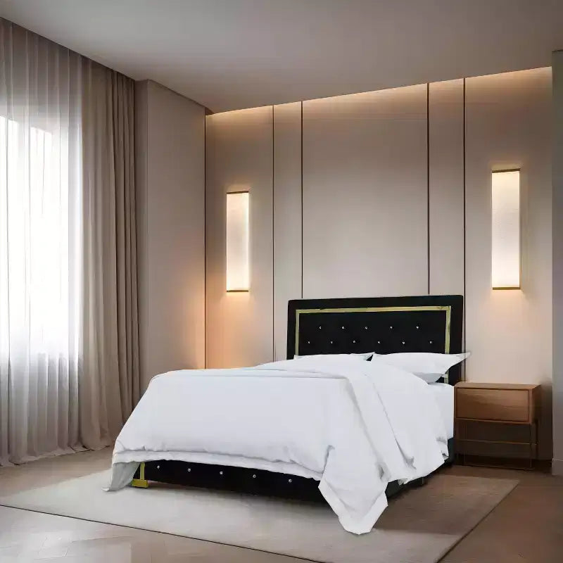 Panel Bed, Black