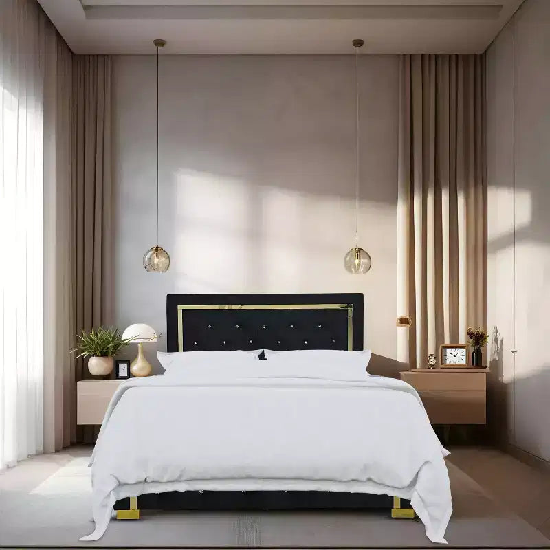 Panel Bed, Black