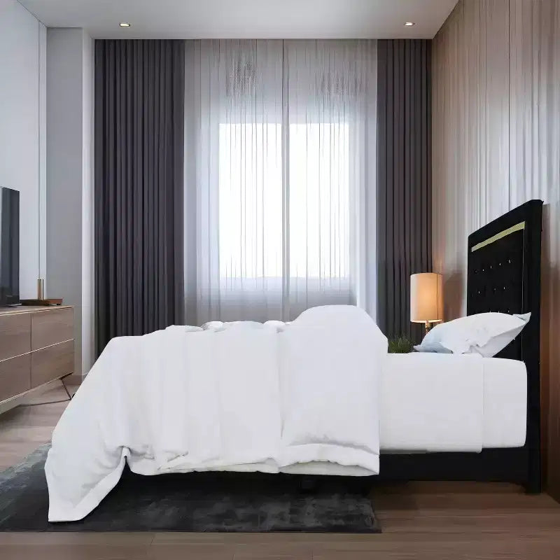 Panel Bed, Black