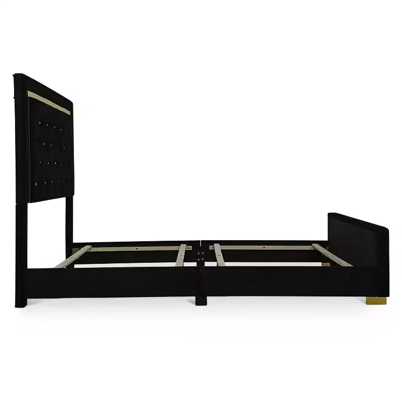Panel Bed, Black