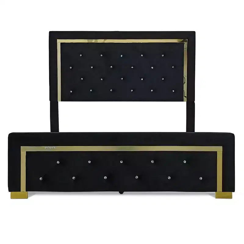 Panel Bed, Black