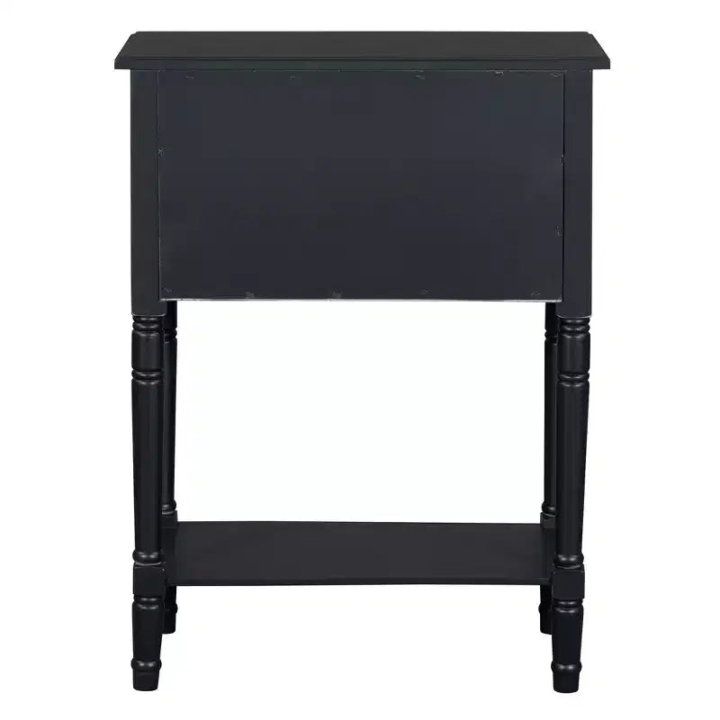 Narrow Console Table with Three Storage Drawers and Bottom Shelf