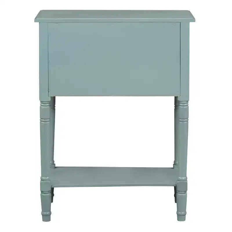 Narrow Console Table with Three Storage Drawers and Bottom Shelf