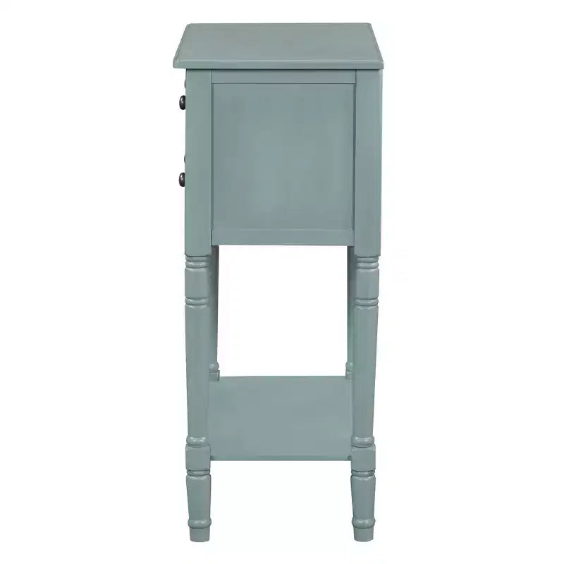 Narrow Console Table with Three Storage Drawers and Bottom Shelf