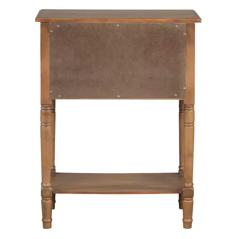 Narrow Console Table with Three Storage Drawers and Bottom Shelf