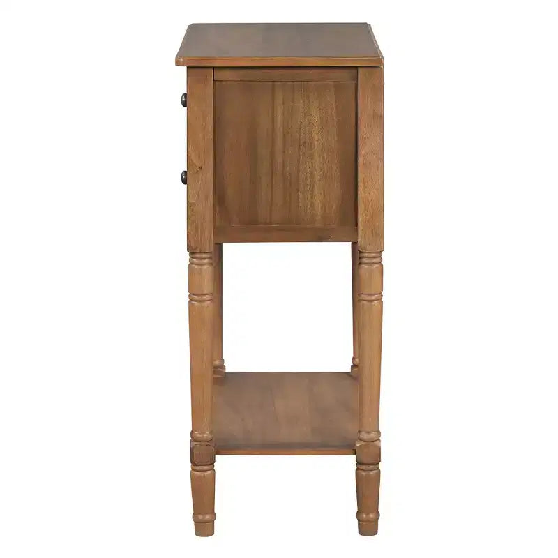 Narrow Console Table with Three Storage Drawers and Bottom Shelf
