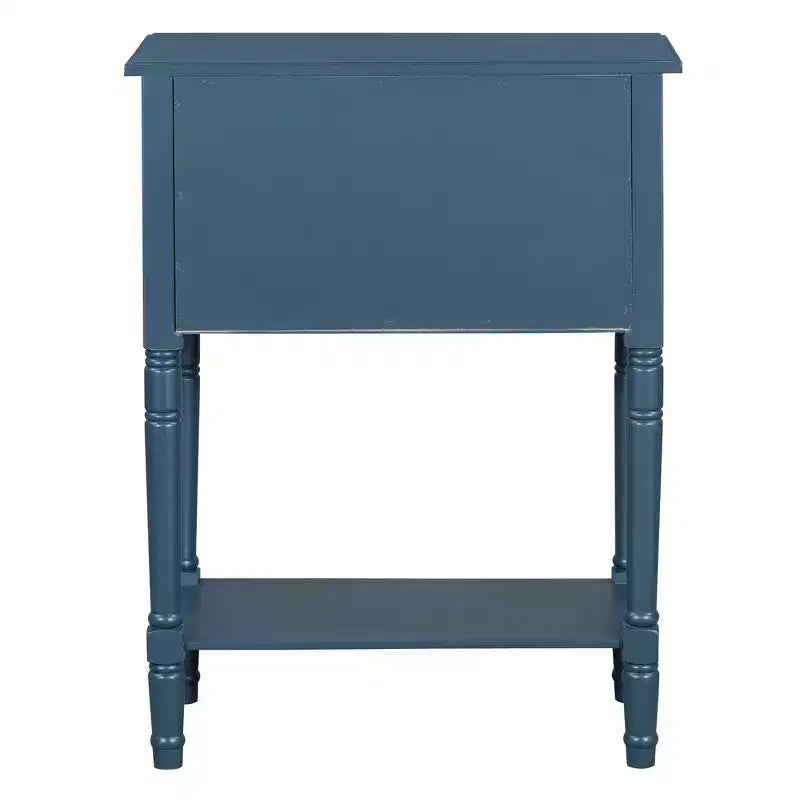 Narrow Console Table with Three Storage Drawers and Bottom Shelf