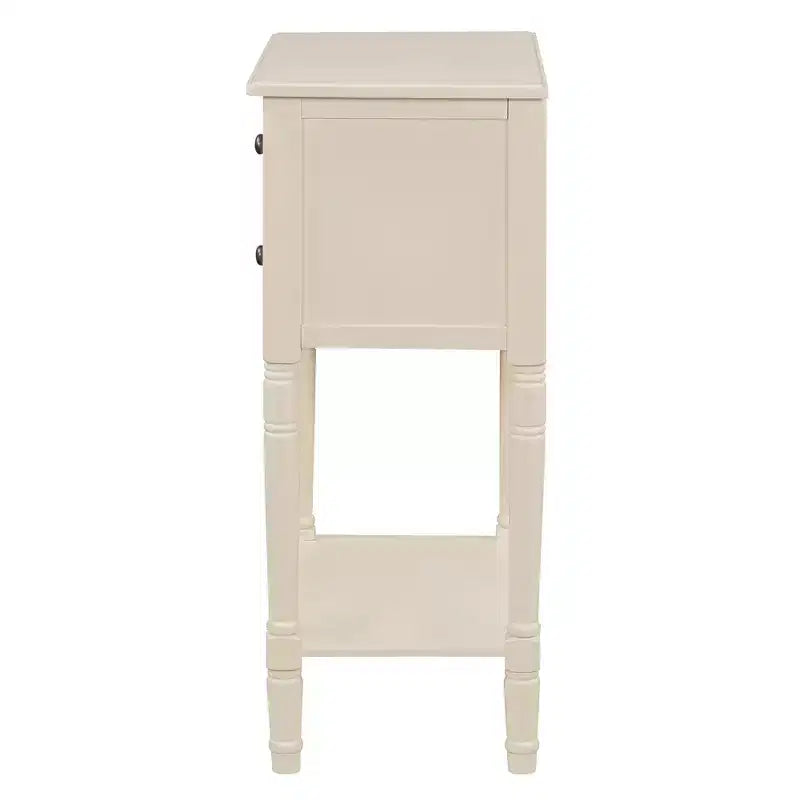 Narrow Console Table with Three Storage Drawers and Bottom Shelf