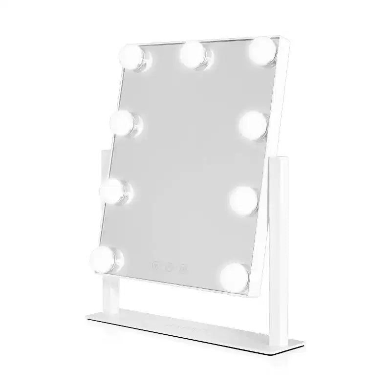 LED Bulb Hollywood Bathroom Vanity Mirror, White