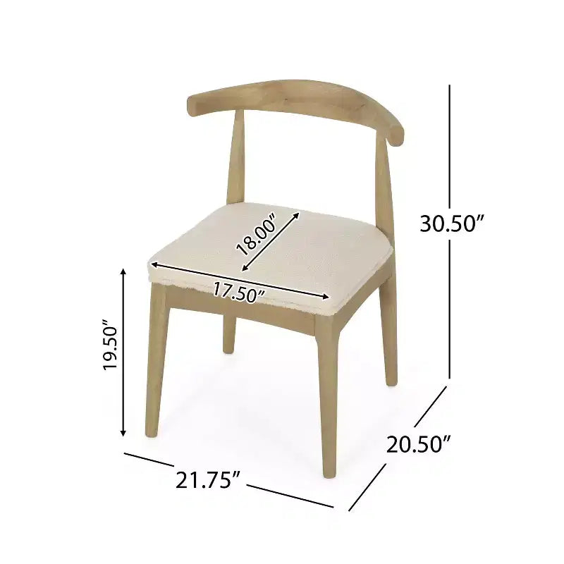 Set of 2 Upholstered Dining Chairs