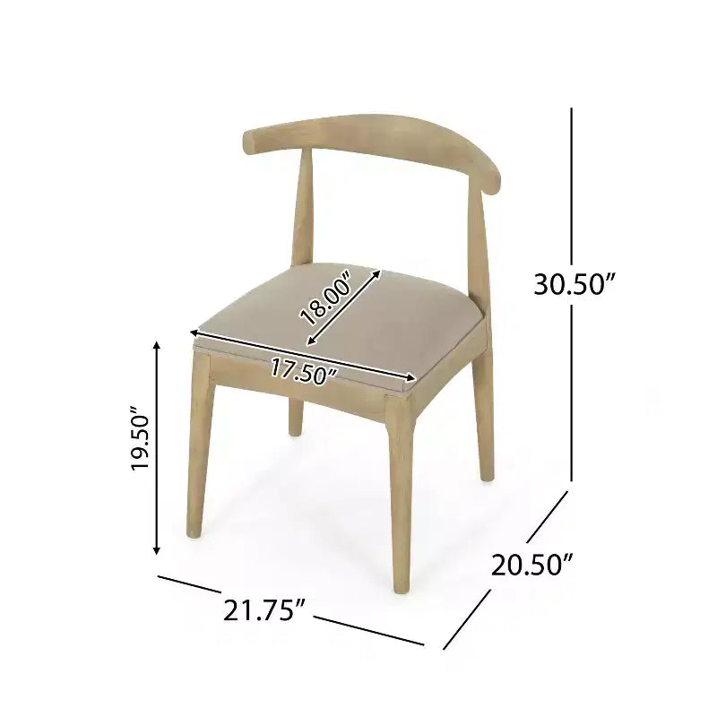 Set of 2 Upholstered Dining Chairs